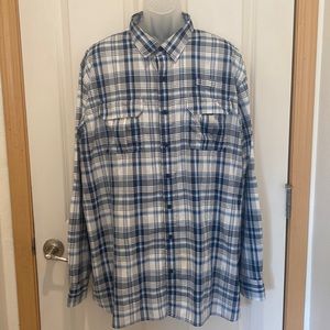 Lands End Mens Long Sleeve Button Down Casual Shirt.     Size XXL/Tall